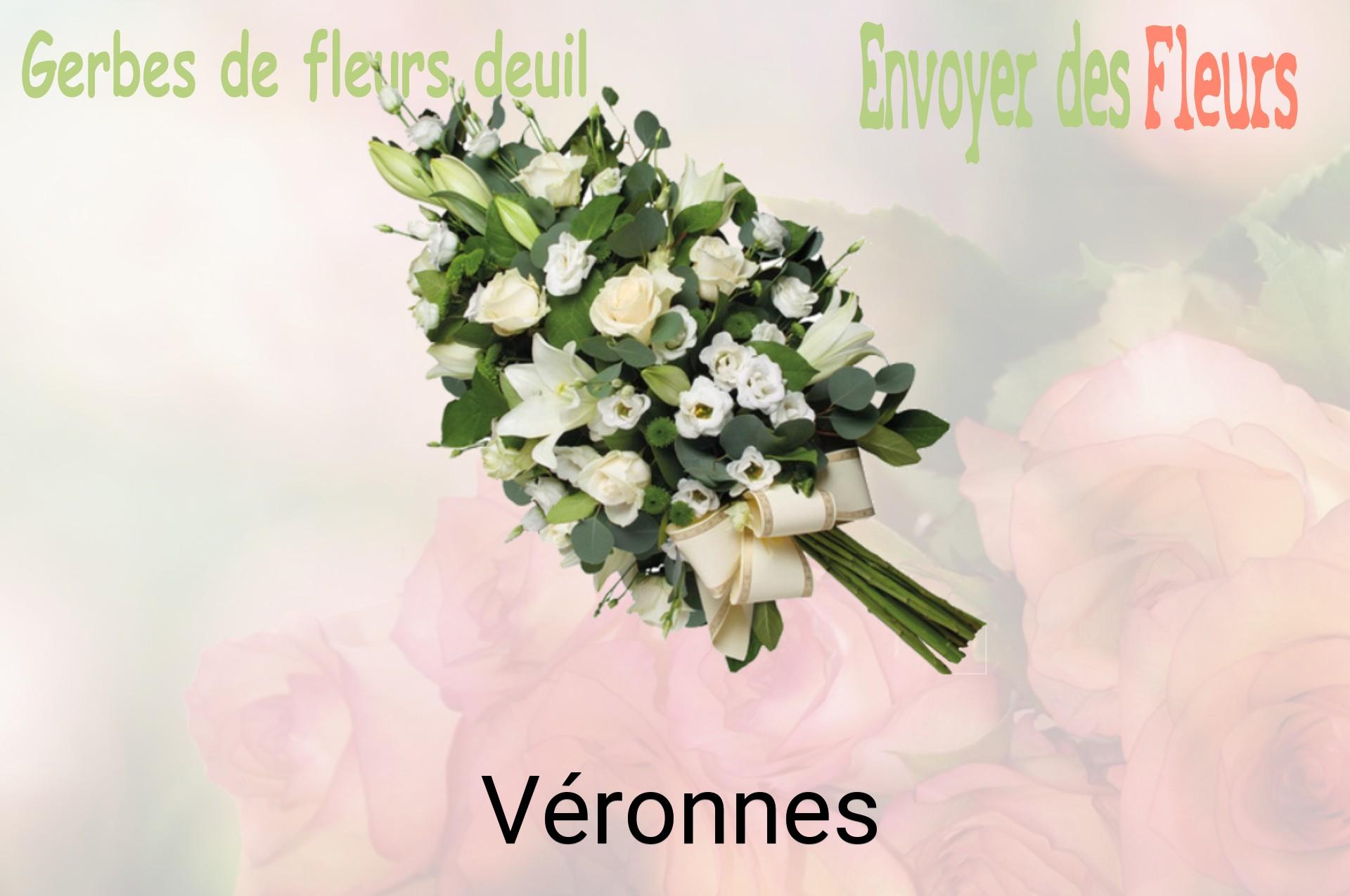 Gerbe de fleurs de deuil livrée à Véronnes